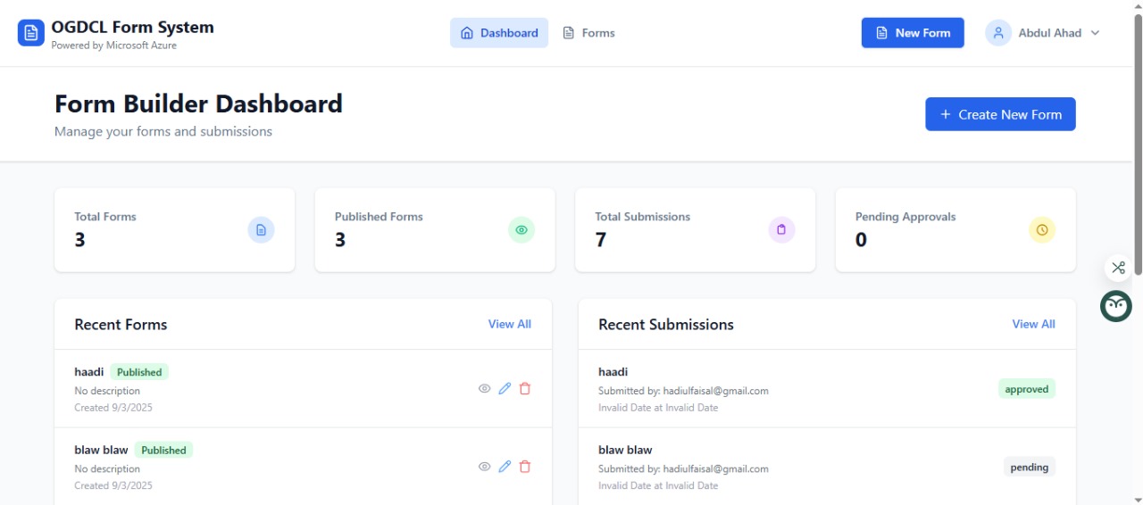 Custom Form Generator - Enterprise form builder application